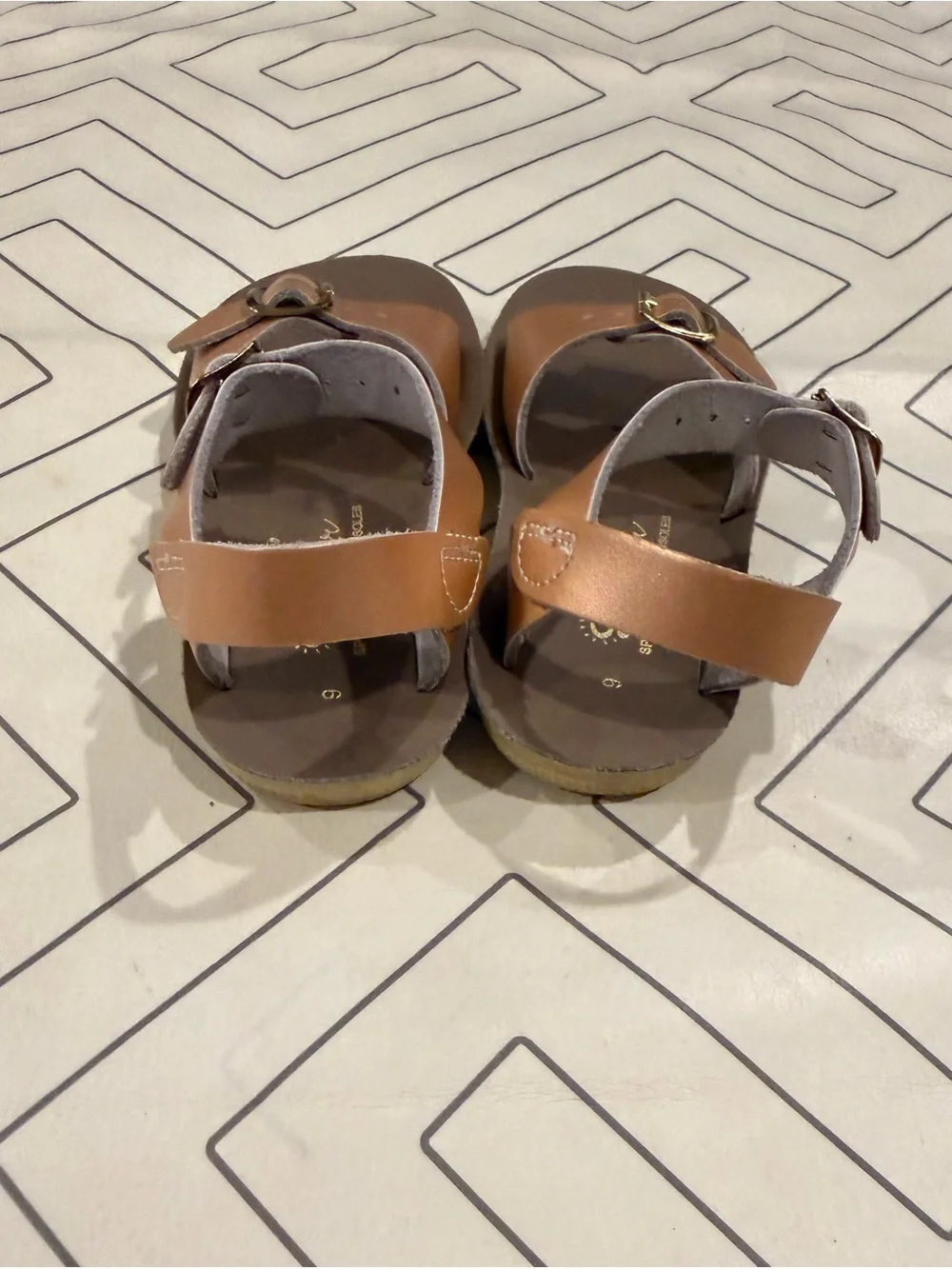 Sun and Sand Rose Gold Buckle Strap Sandals